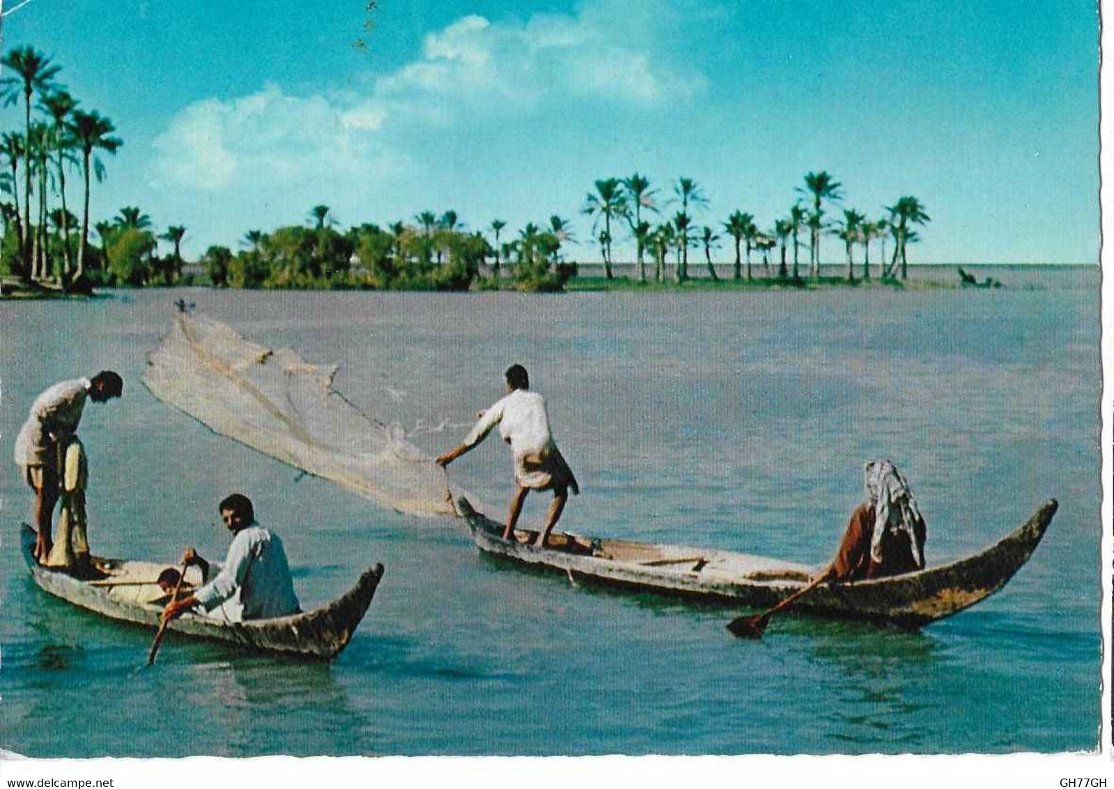 CP IRAQ "FISHING IN MARSHES" -pêche -épervier