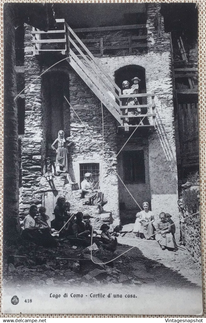 CP Italia Lago di Como - Cortile casa - Brunner & Cie Como Zurigo c.1920-30