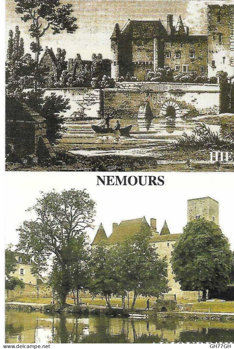 CP NEMOURS HIER AUJOURD'HUI -non circulée