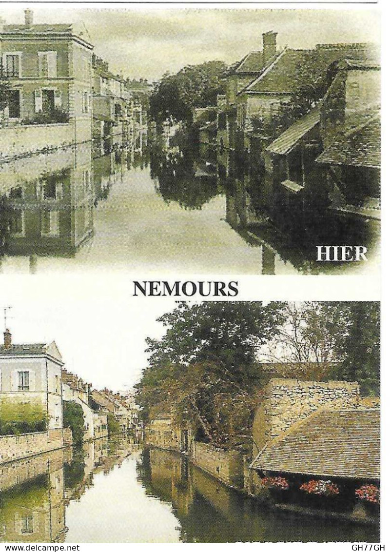CP NEMOURS HIER AUJOURD'HUI -non circulée