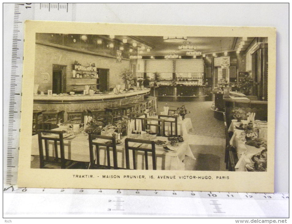 CP PARIS 16 ème - TRAKTIR - Maison Prunier, 16 av Victor-Hugo Paris