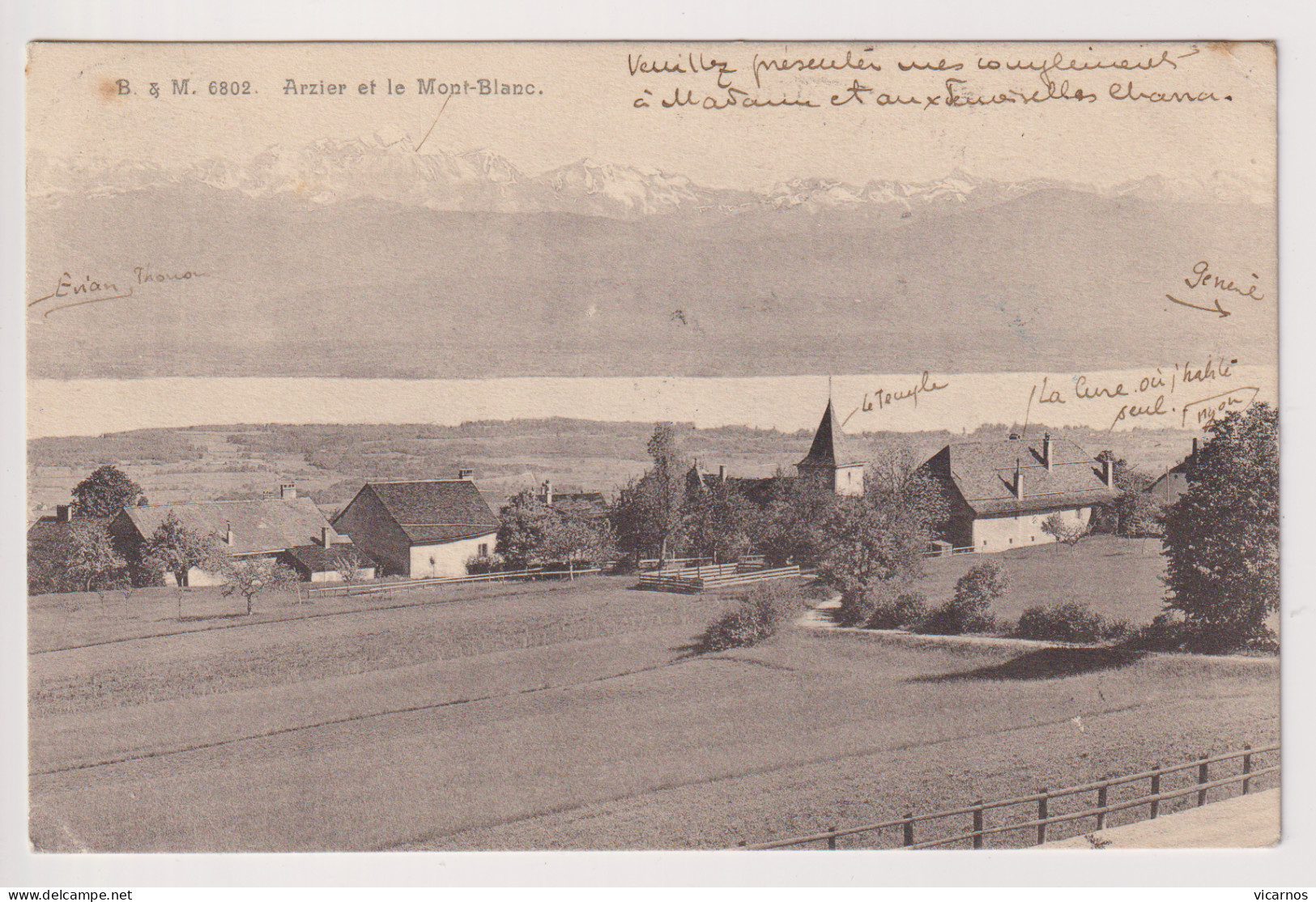 CP SUISSE ARZIER et le Mont Blanc