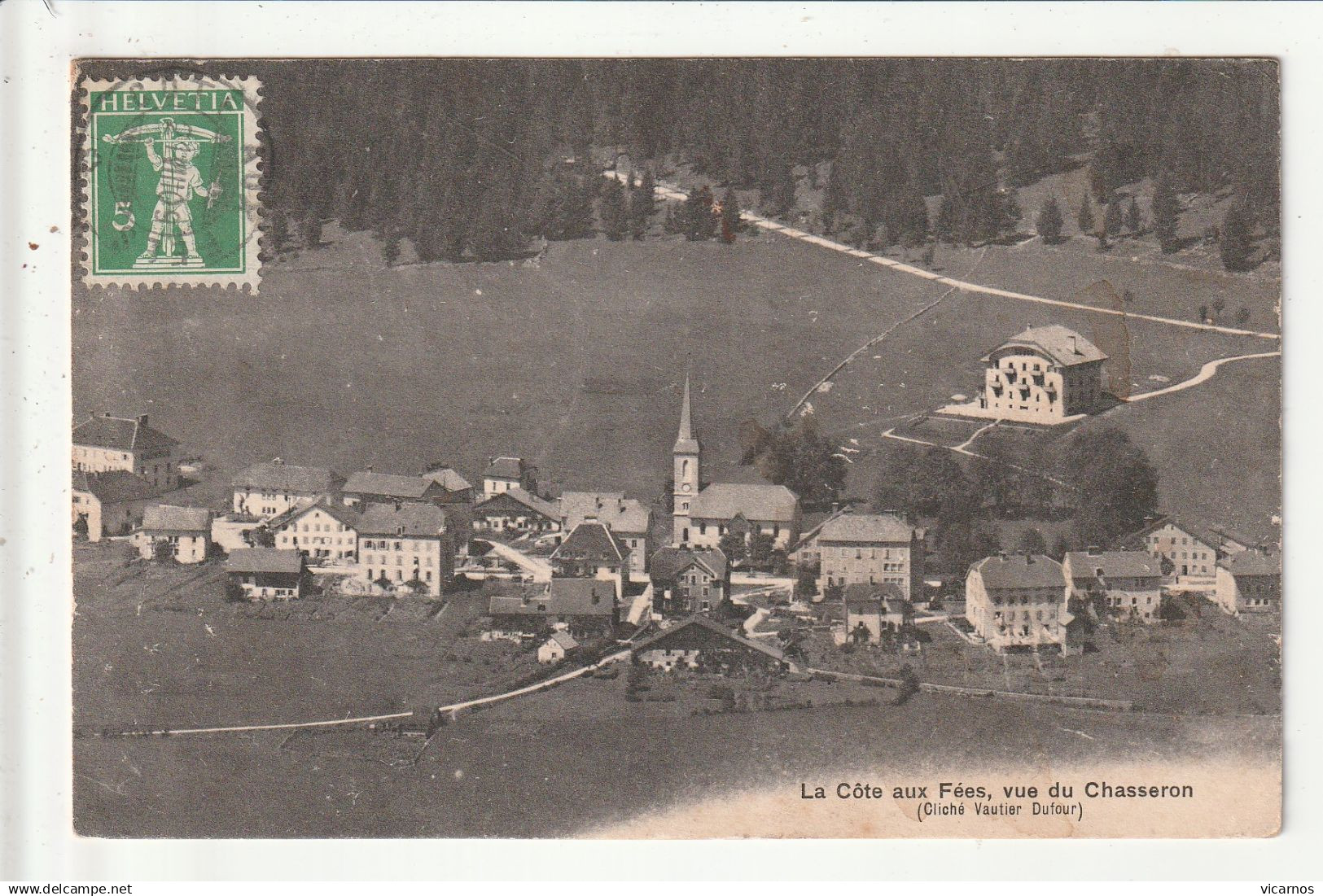 CP SUISSE LA COTE AUX FEES vue du Chasseron