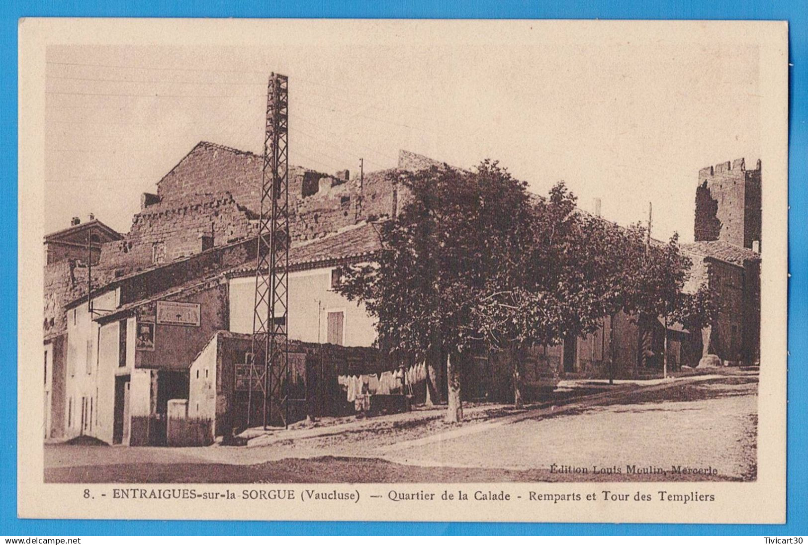 CP VAUCLUSE (84) - ENTRAIGUES-SUR-LA-SORGUE - QUARTIER DE LA CALADE - REMPARTS ET TOUR DES TEMPLIERS