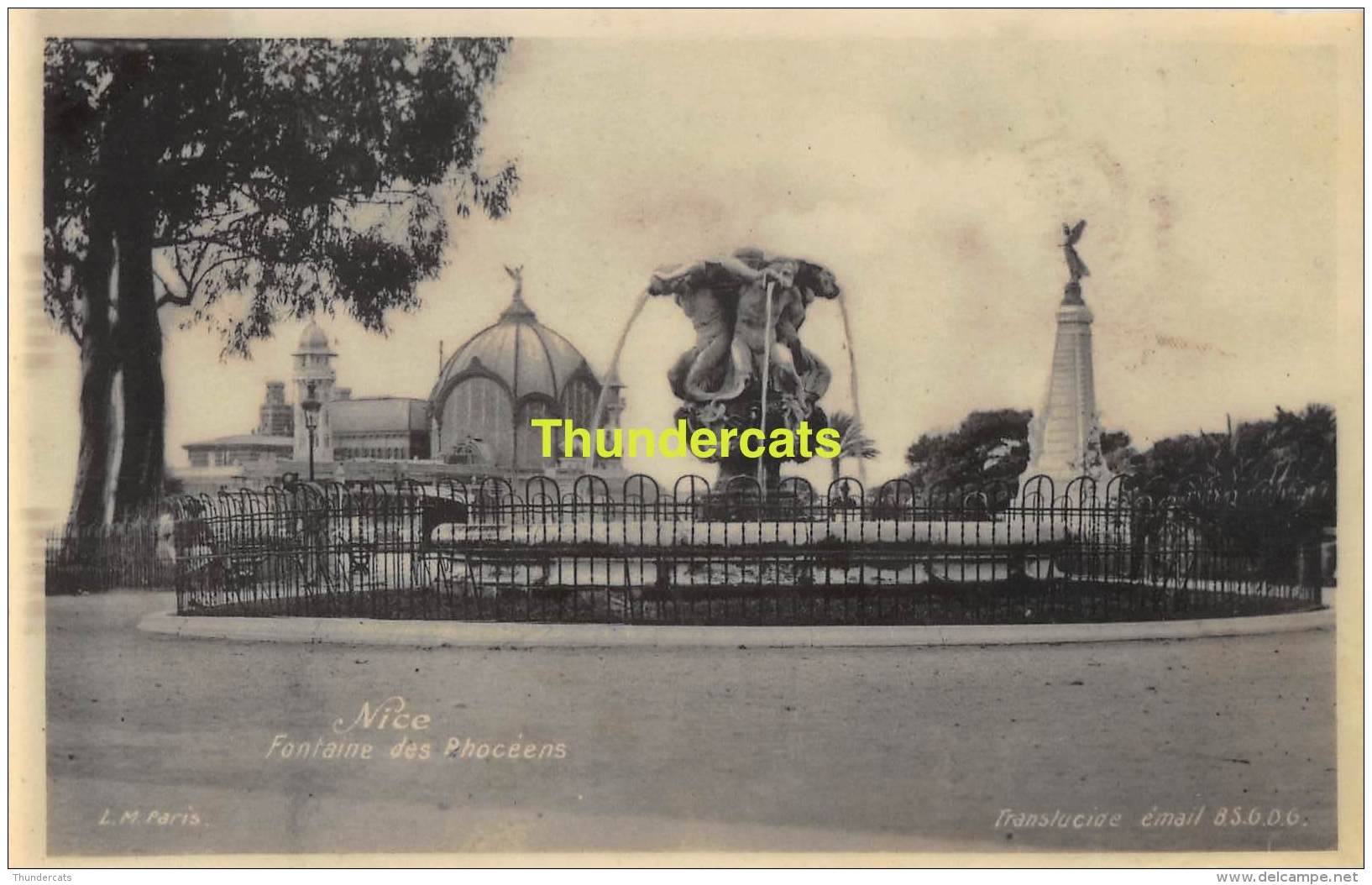 CPA 06  NICE FONTAINE DES PHOCEENS CARTE EN CELLULOISE CELLULOID