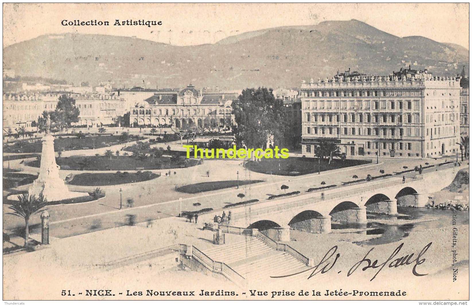 CPA 06  NICE LES NOUVEAUX JARDINS VUE PRISE DE LA JETEE PROMENADE