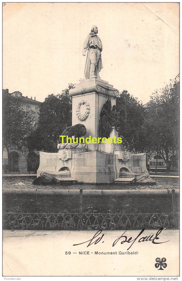CPA 06  NICE MONUMENT GARIBALDI