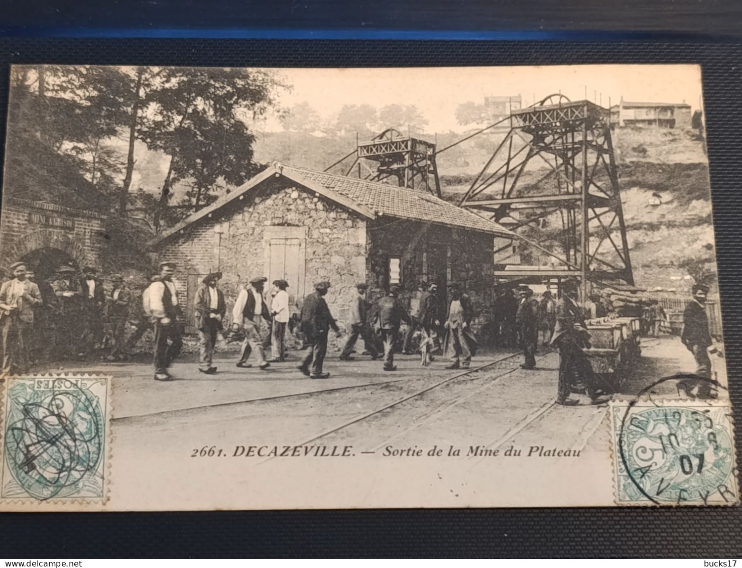 CPA 12 - Decazeville - sortie de la mine du plateau