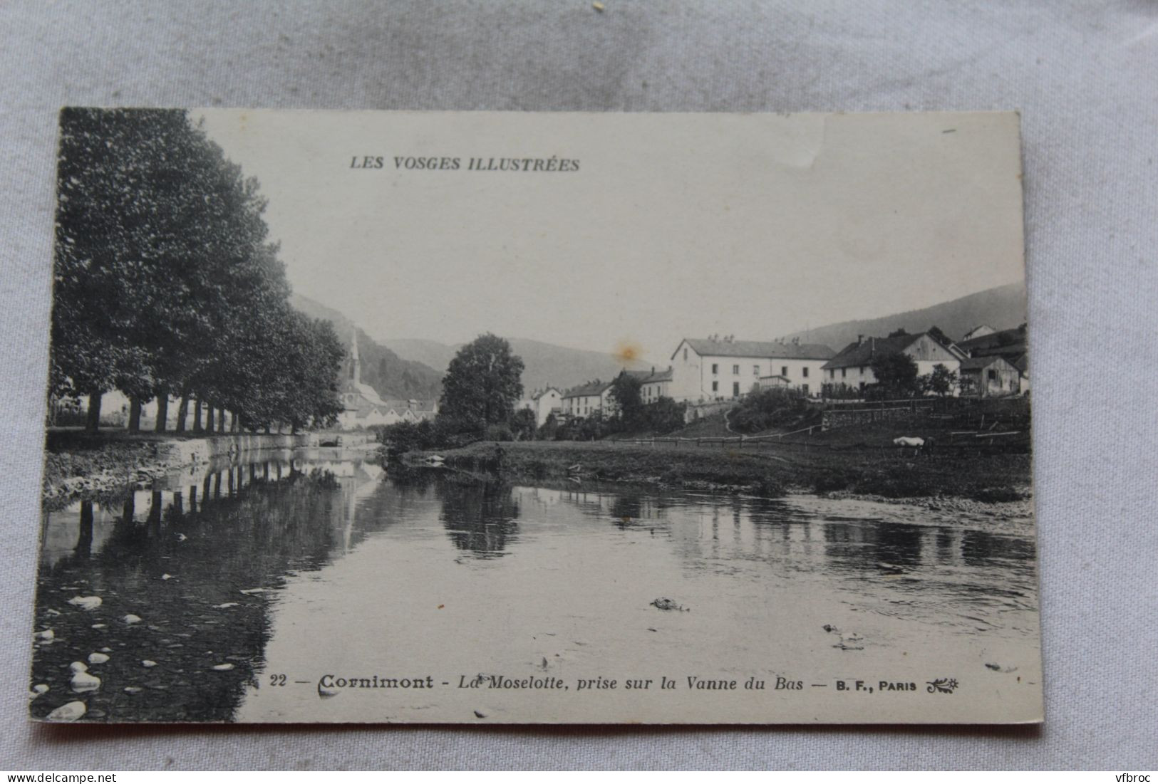 Cpa 121, Cornimont, la Maselotte prise sur la vanne du bas, Vosges 88