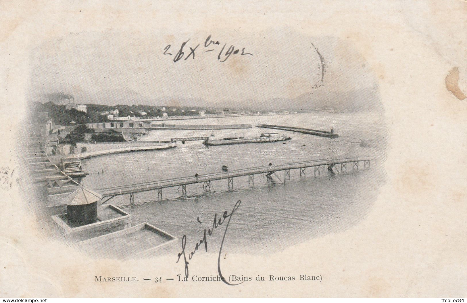 CPA-13-MARSEILLE-La corniche-bains du Roucas Blanc