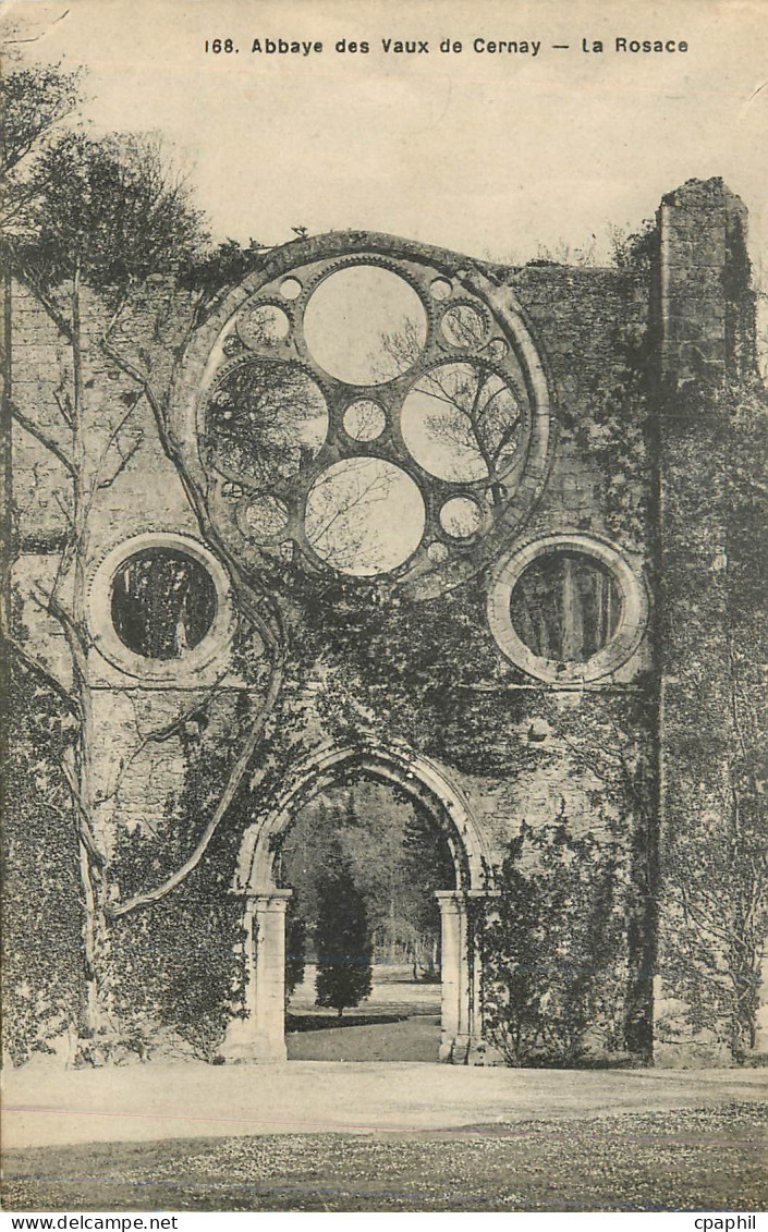CPA 168 abbaye des vaux de cernay la rosace