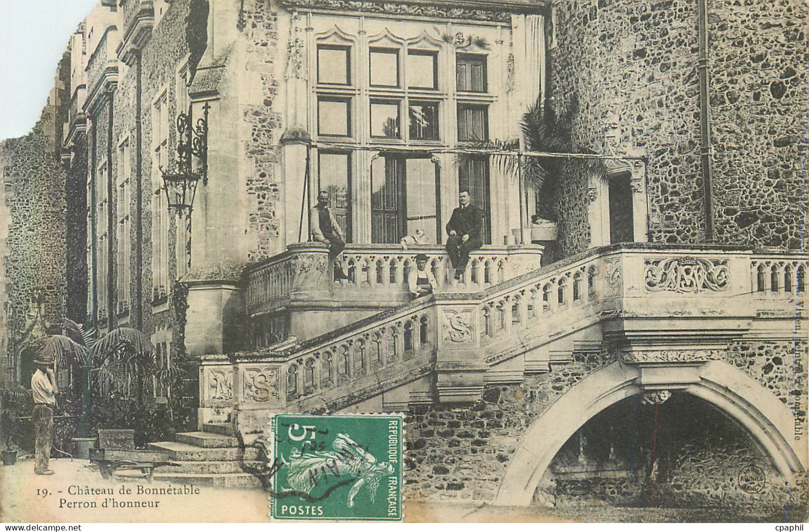 CPA 19 chateau de bonnetable perron d honneur