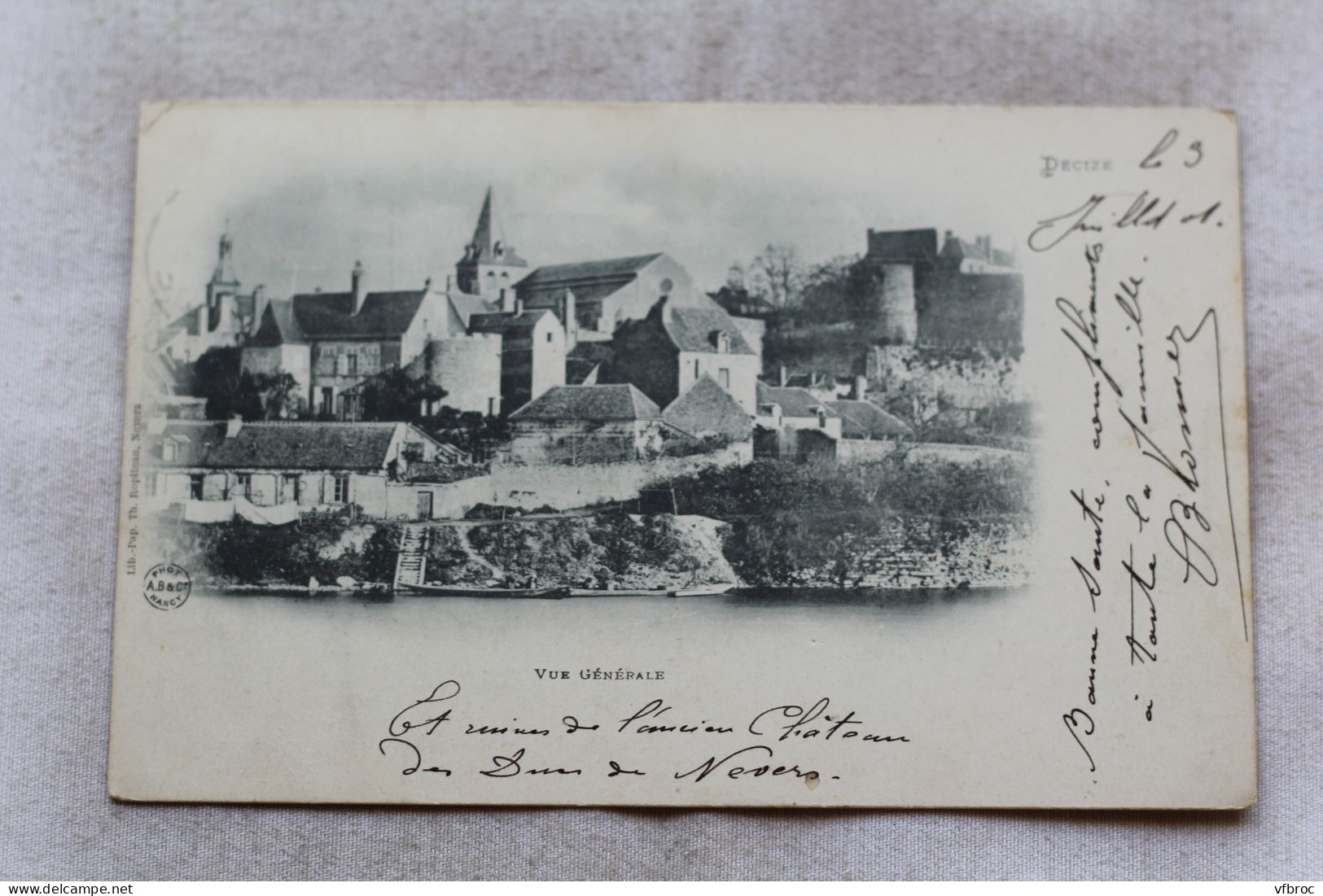 Cpa 1901, Decize, vue générale, Nièvre 58