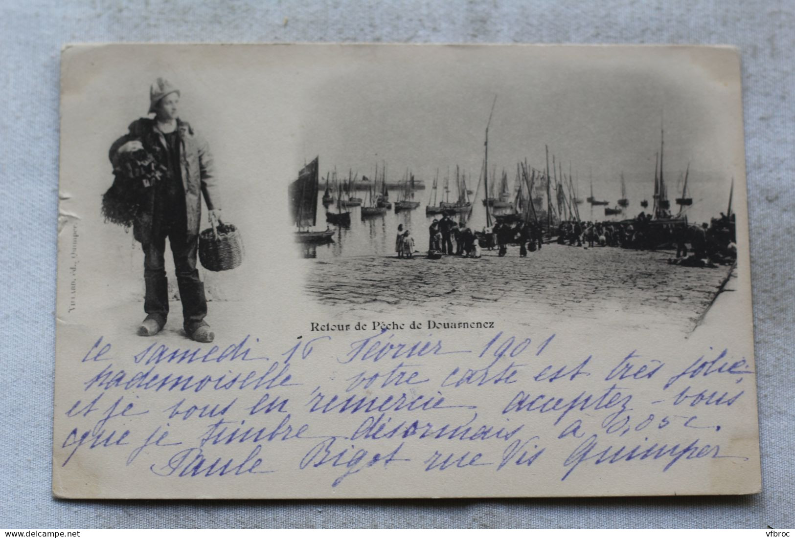 Cpa 1901, Douarnenez, retour de pêche de Douarnenez, Finistère 29