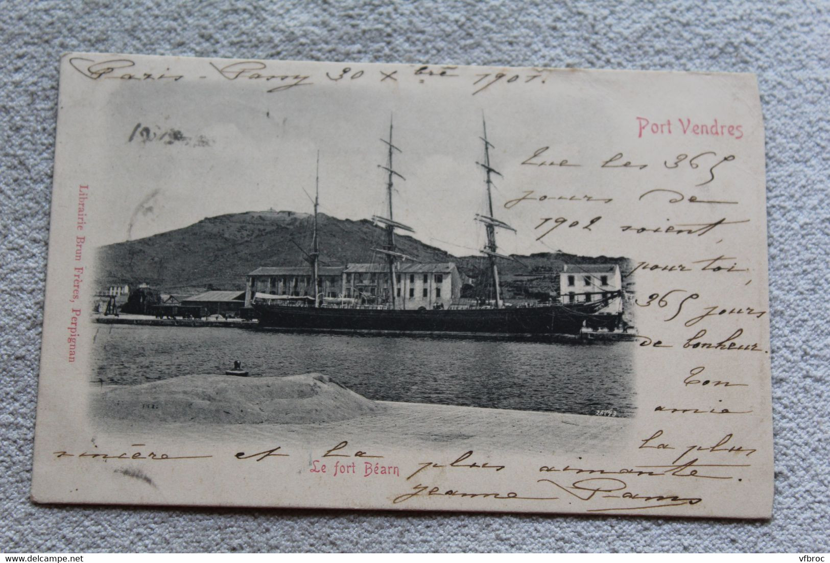 Cpa 1901, Port Vendres, le fort Béarn, Pyrénées orientales 66
