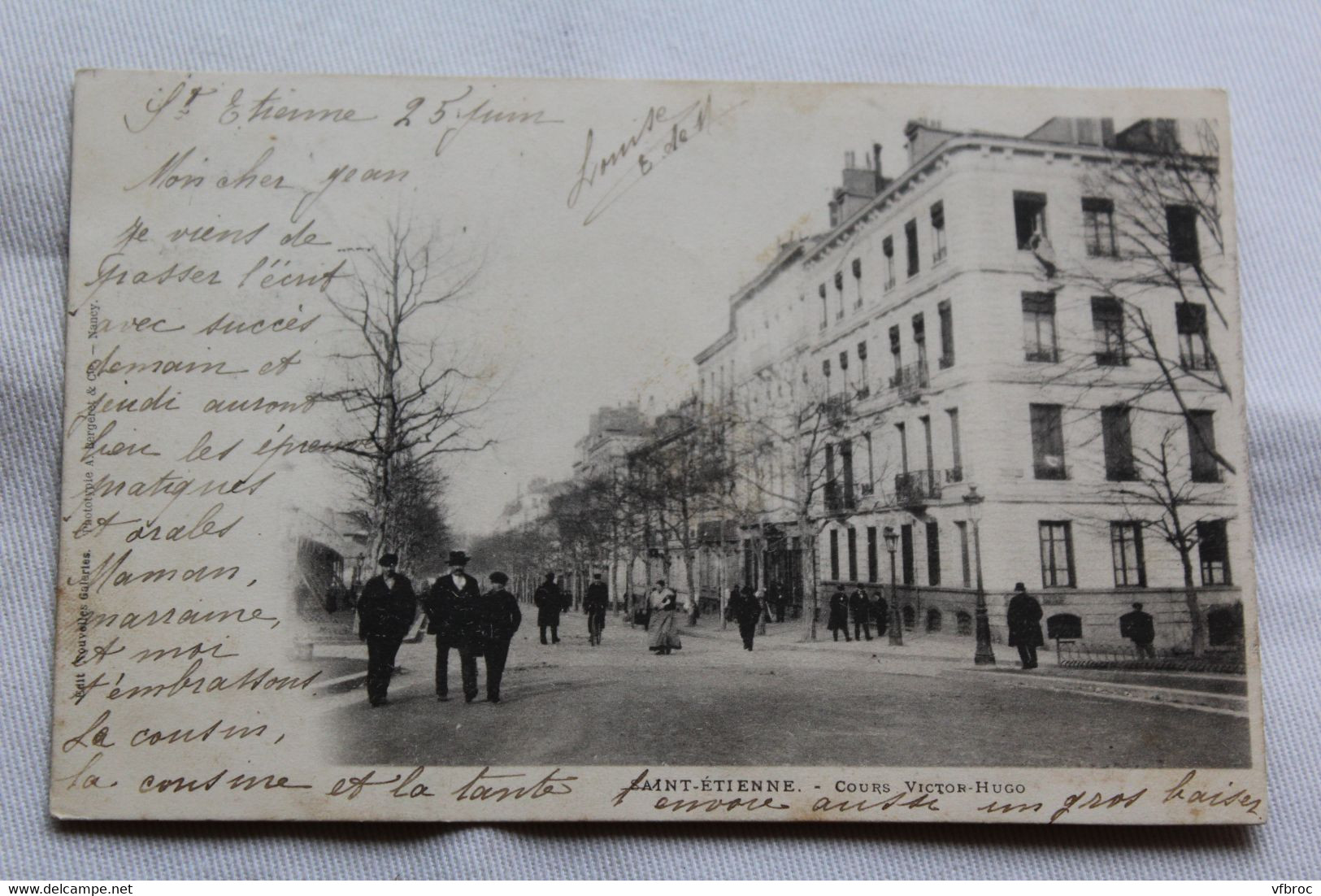 Cpa 1901, Saint Etienne, cours Victor Hugo, Loire 42