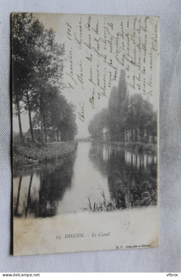 Cpa 1903, Digoin, le canal, Saône et Loire 71