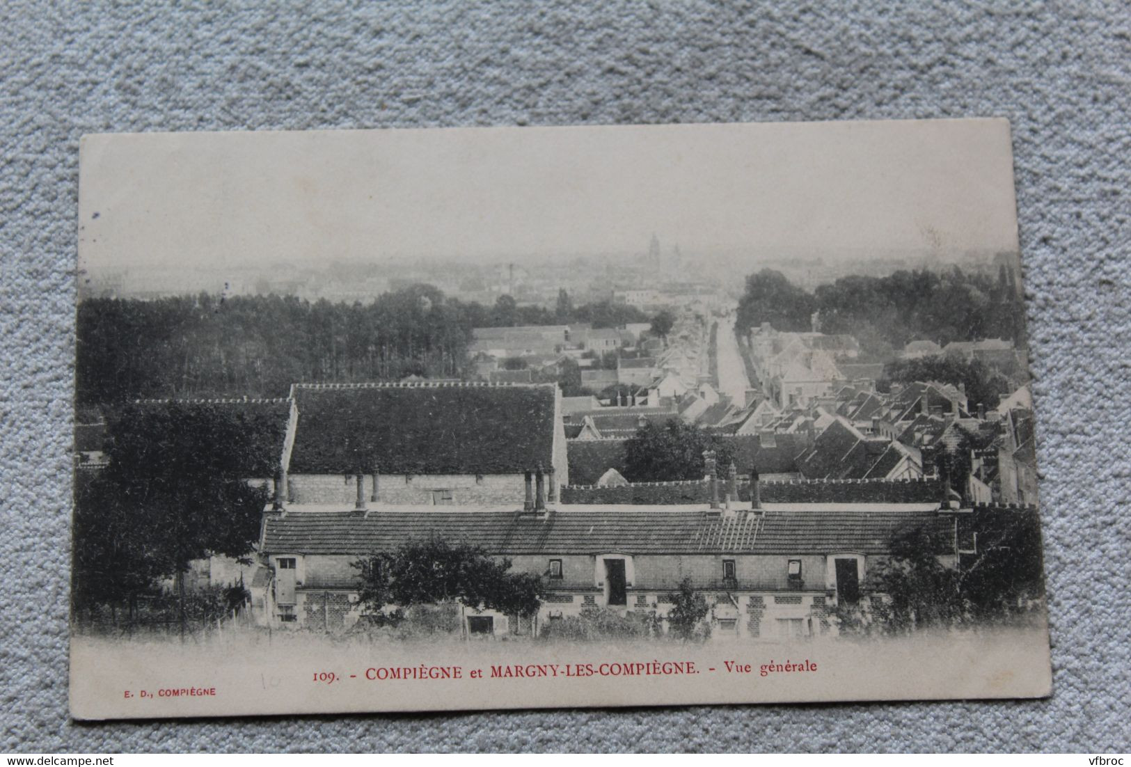 Cpa 1904, Compiègne et Margny les Compiègne, vue générale, Oise 60