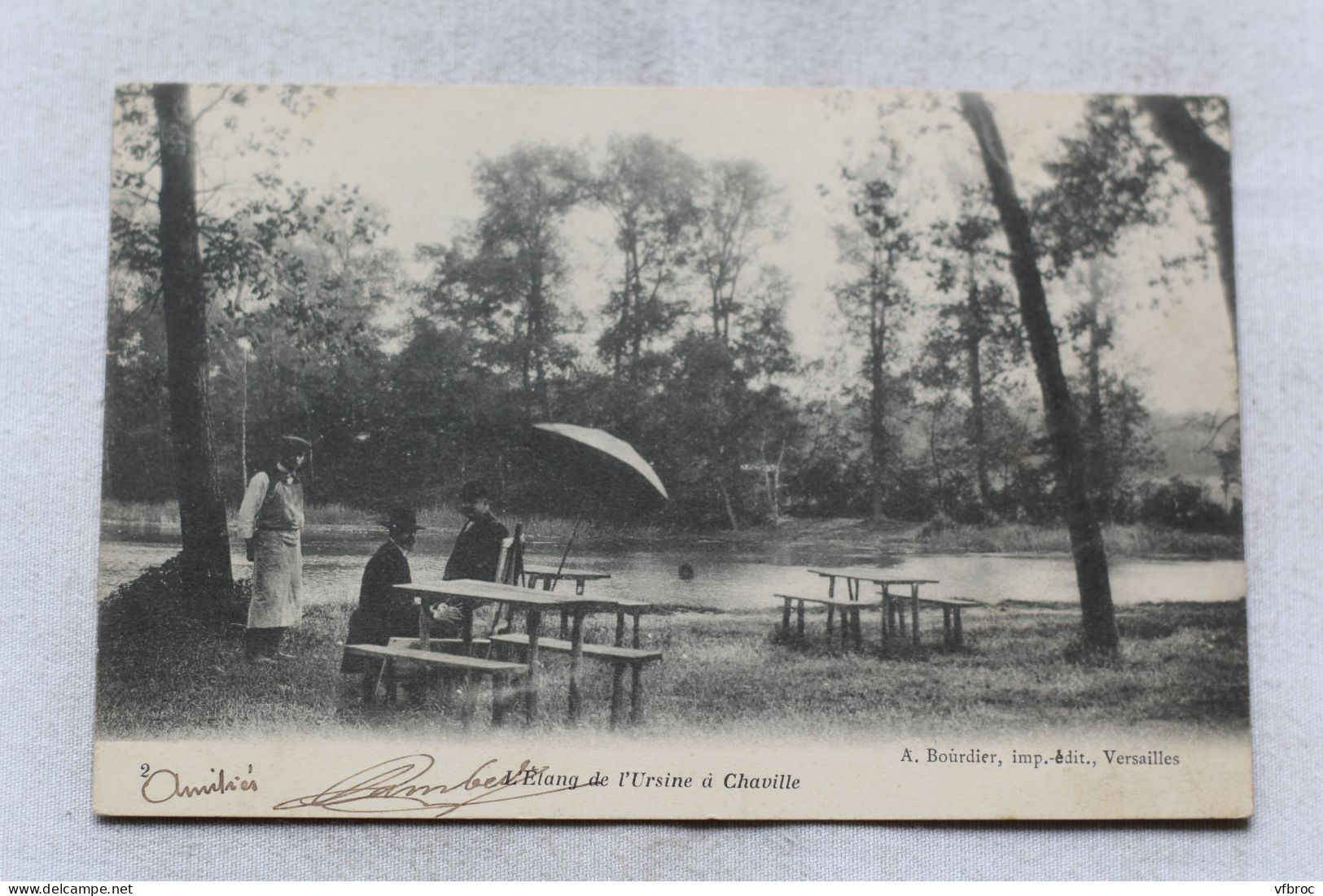 Cpa 1904, étang de l'ursine à Chaville, Hauts de Seine 92