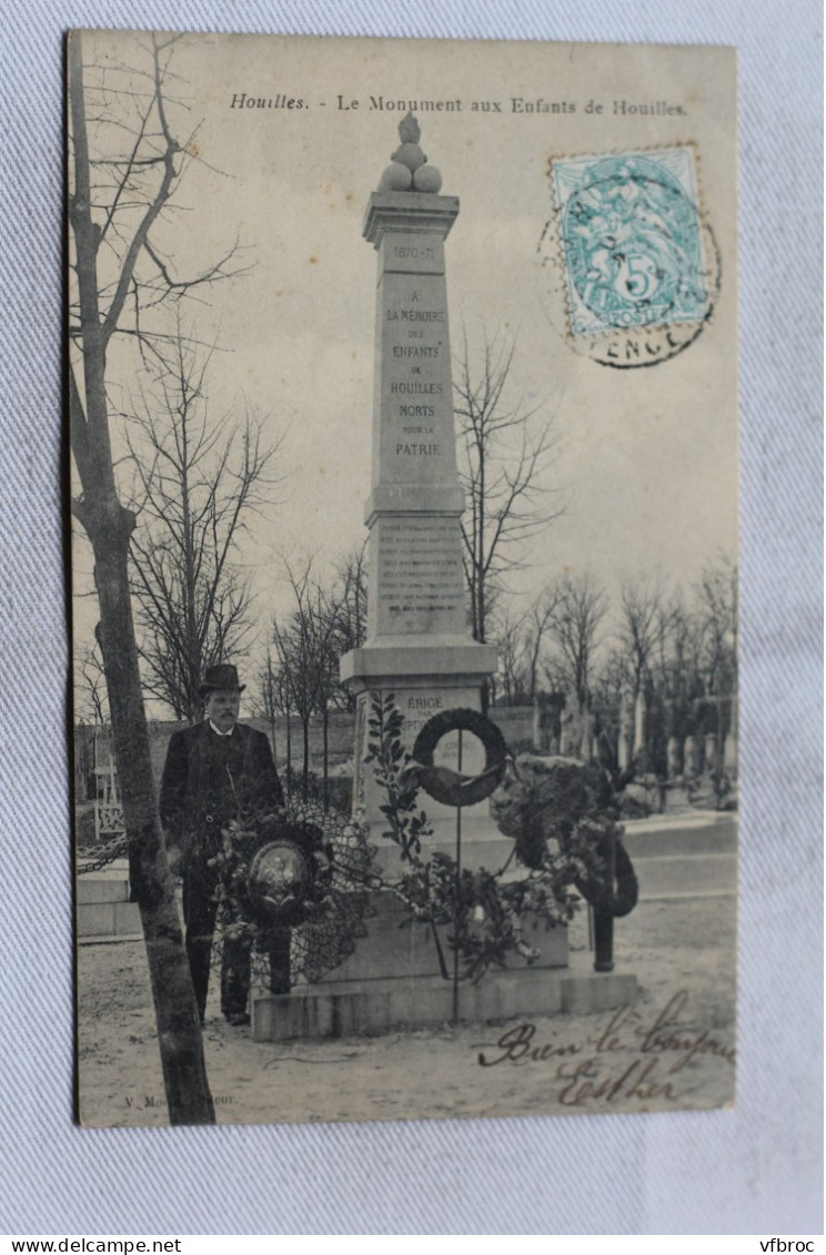 Cpa 1904, Houilles, le monument aux enfants de Houilles, Yvelines 78