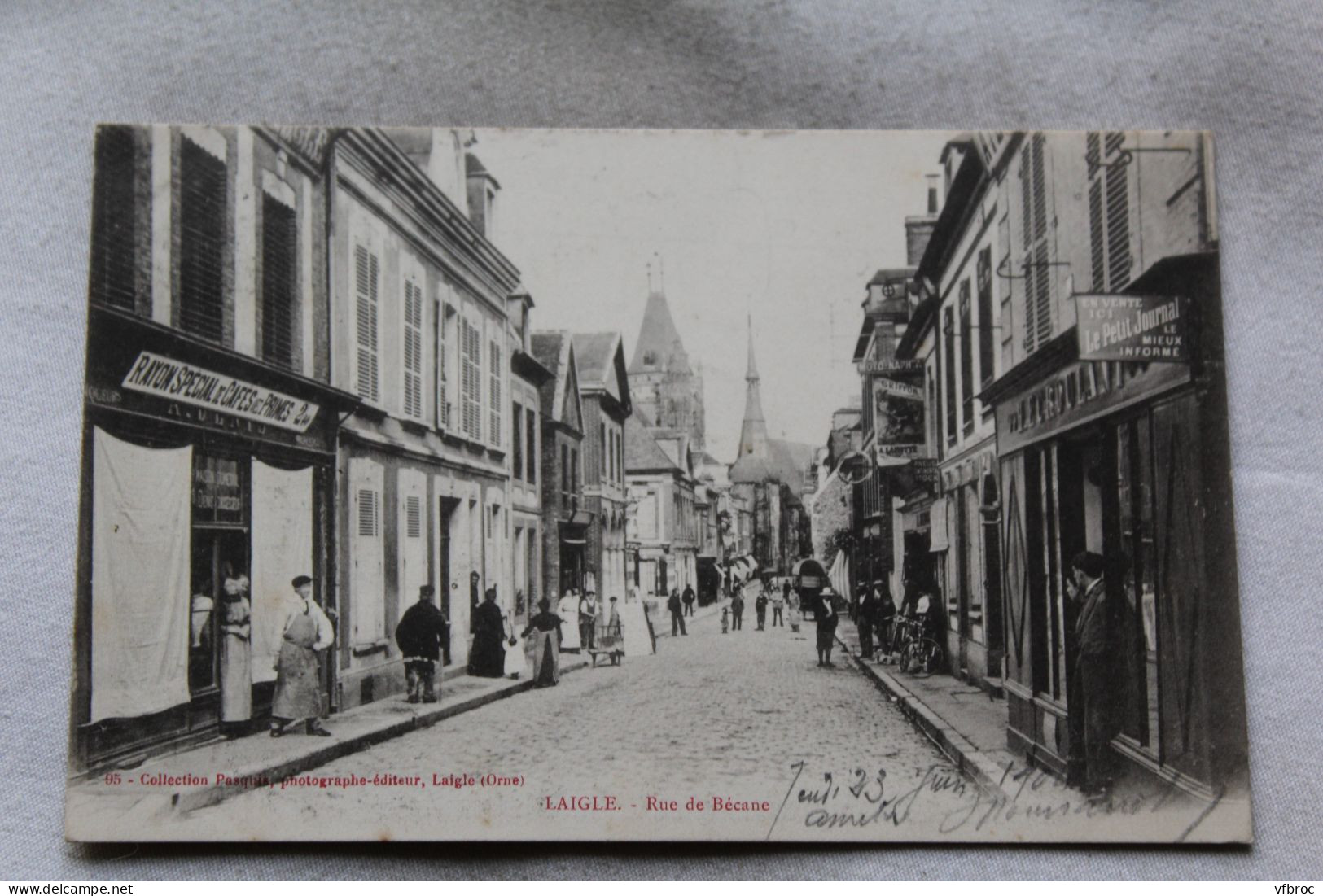Cpa 1904, Laigle, l'Aigle, rue de Bécane, Orne 61