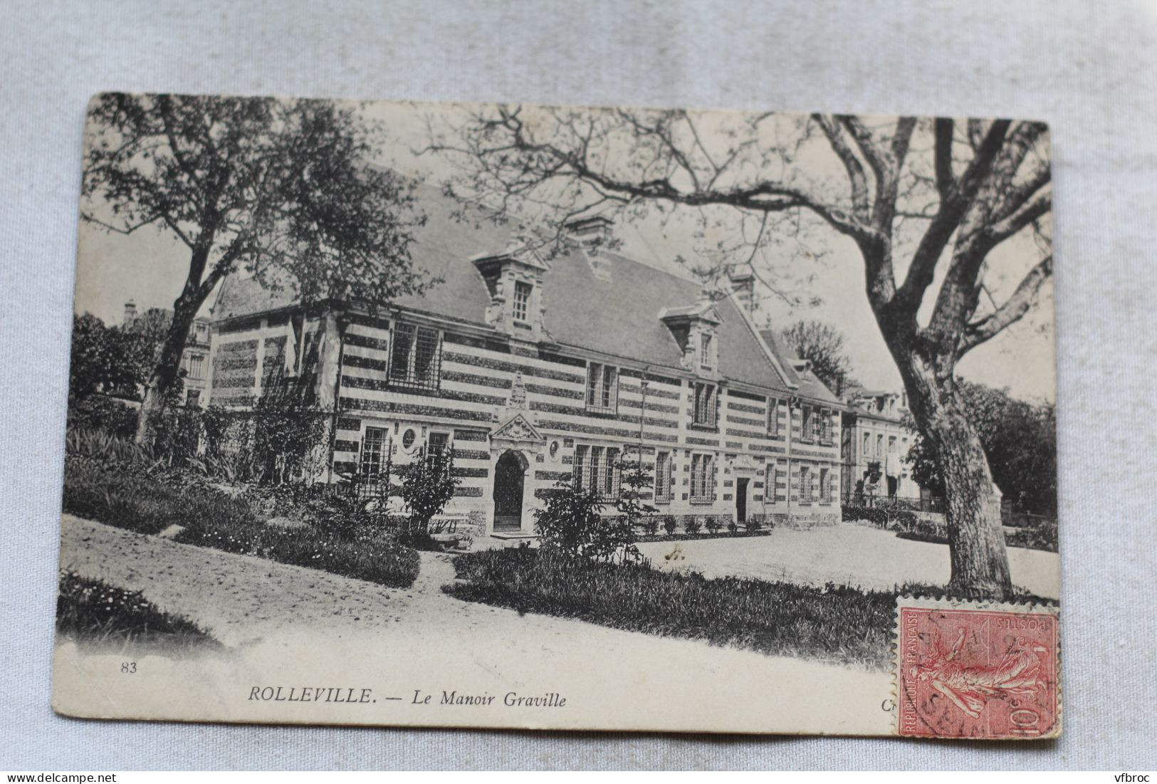 Cpa 1904, Rolleville, le manoir Graville, Seine Maritime 76