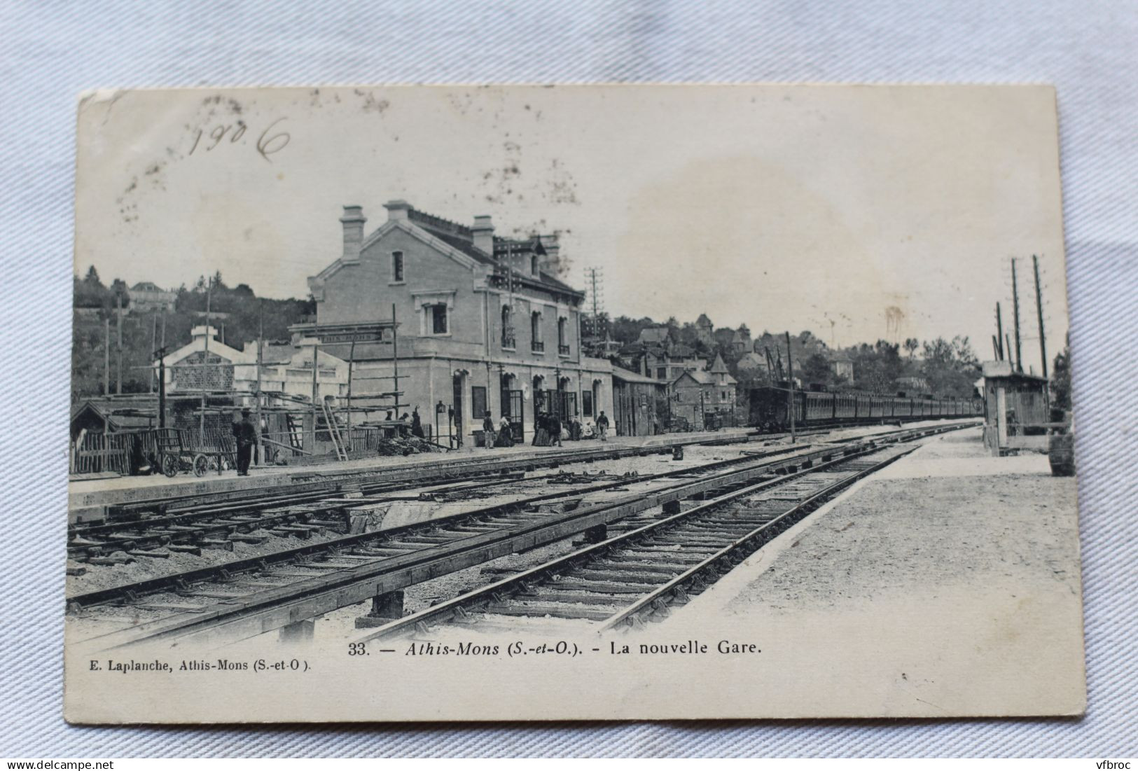 Cpa 1905, Athis Mons, la nouvelle gare, Essonne 91