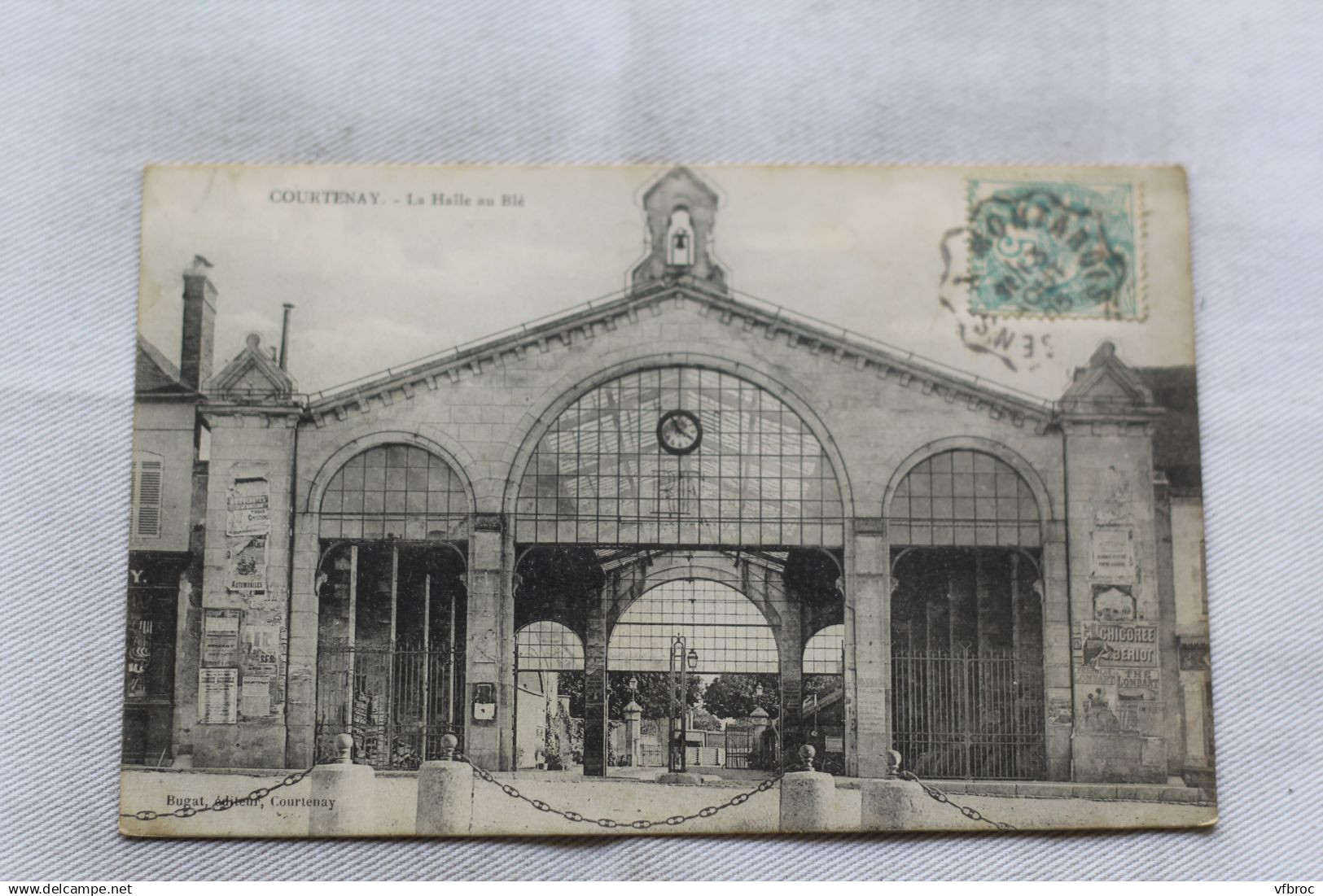 Cpa 1905, Courtenay, la halle au blé, Loiret 45