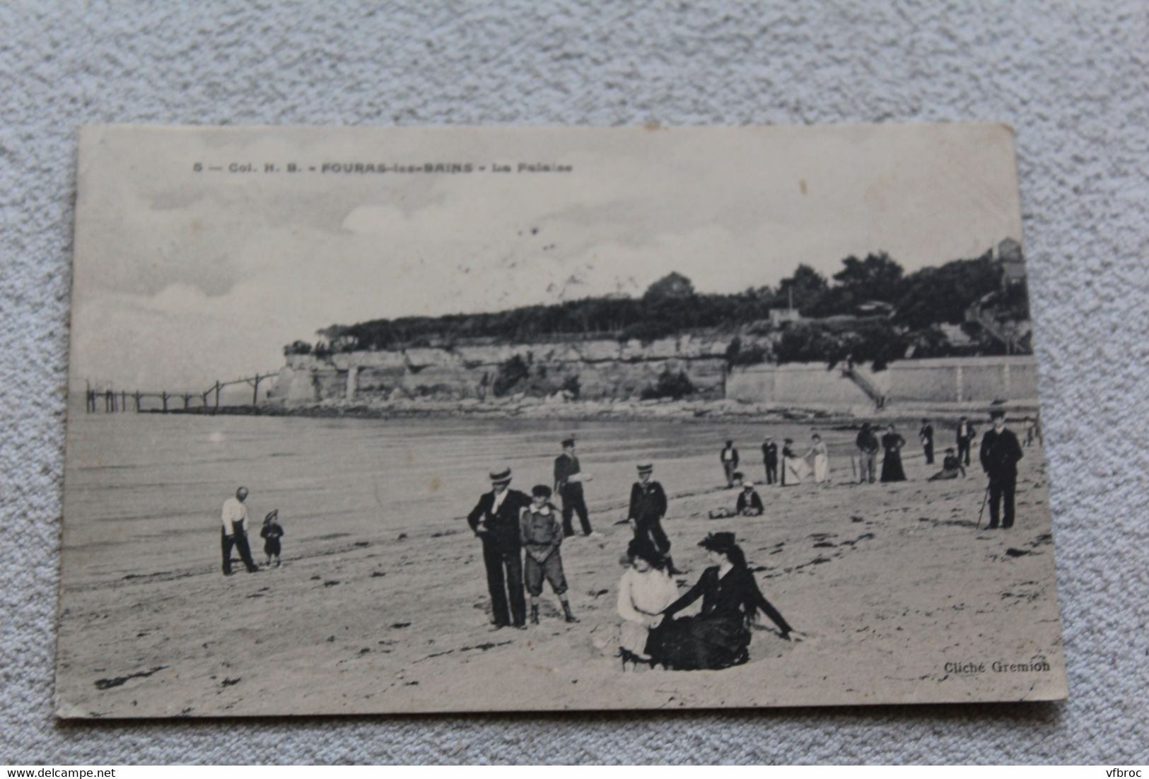 Cpa 1905, Fouras les bains, la falaise, Charente maritime