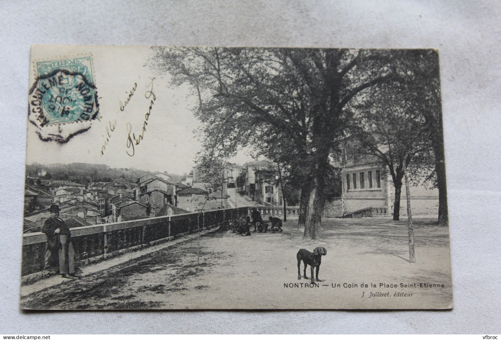 Cpa 1905, Nontron, un coin de la place saint Etienne, Dordogne 24