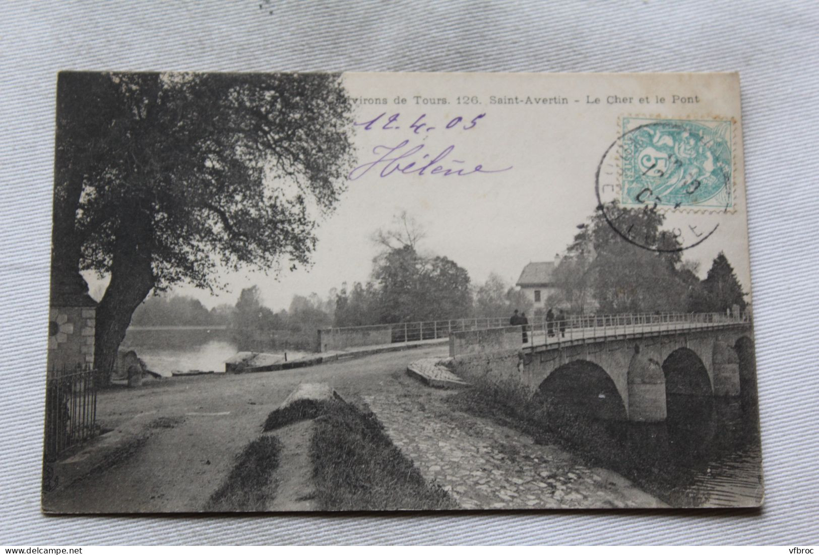 Cpa 1905, Saint Avertin, le Cher et le pont, Indre et Loire 37