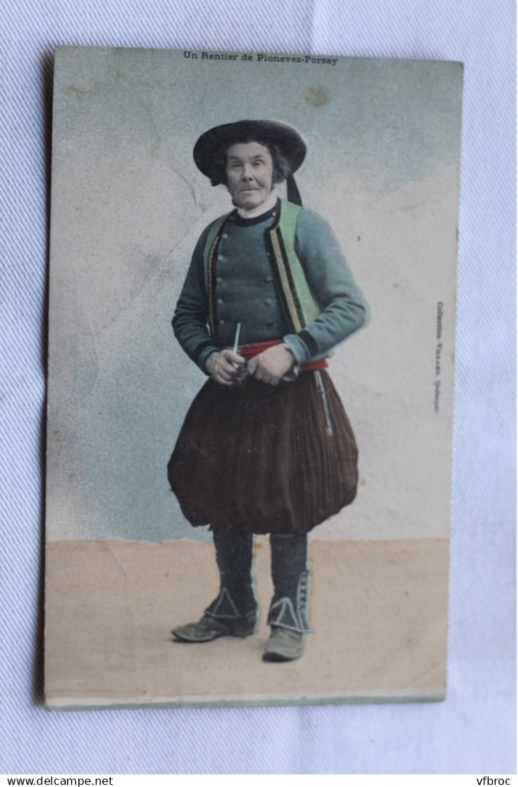 Cpa 1905, un rentier de Plonevez Porzay, Finistère 29