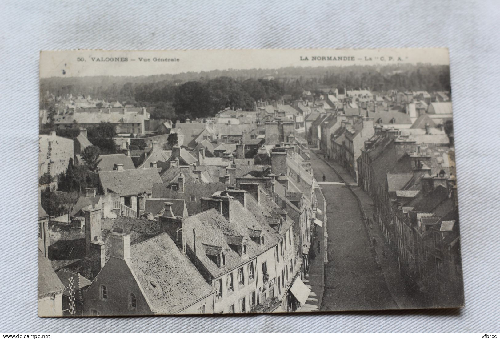 Cpa 1905, Valognes, vue générale, Manche 50