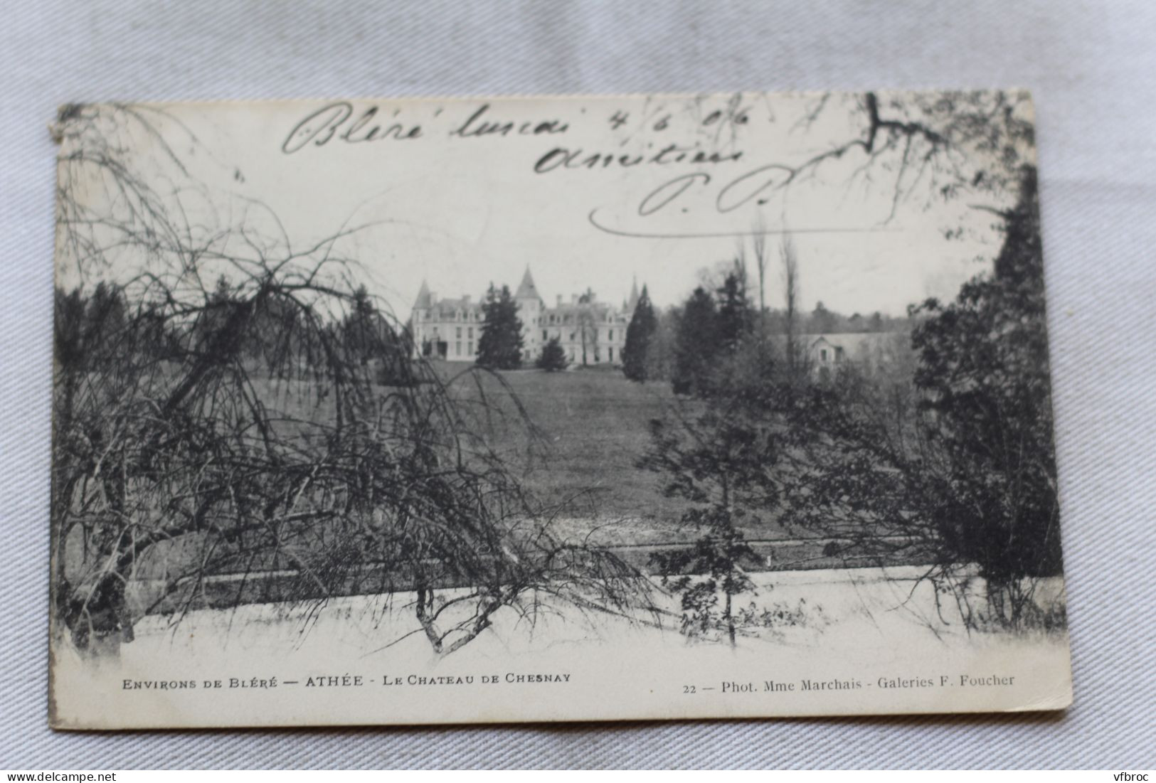 Cpa 1906, Athée, le château de Chesnay, Indre et Loire 37