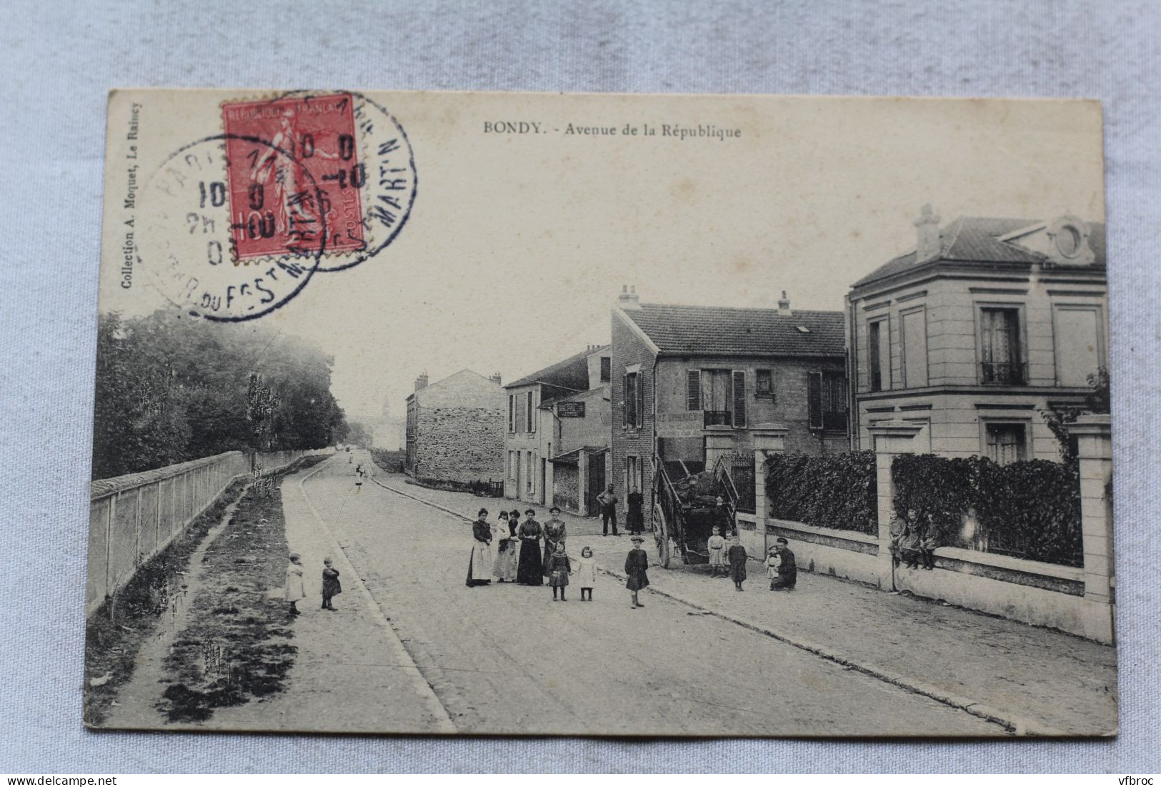 Cpa 1906, Bondy, avenue de la République, Seine saint Denis 93