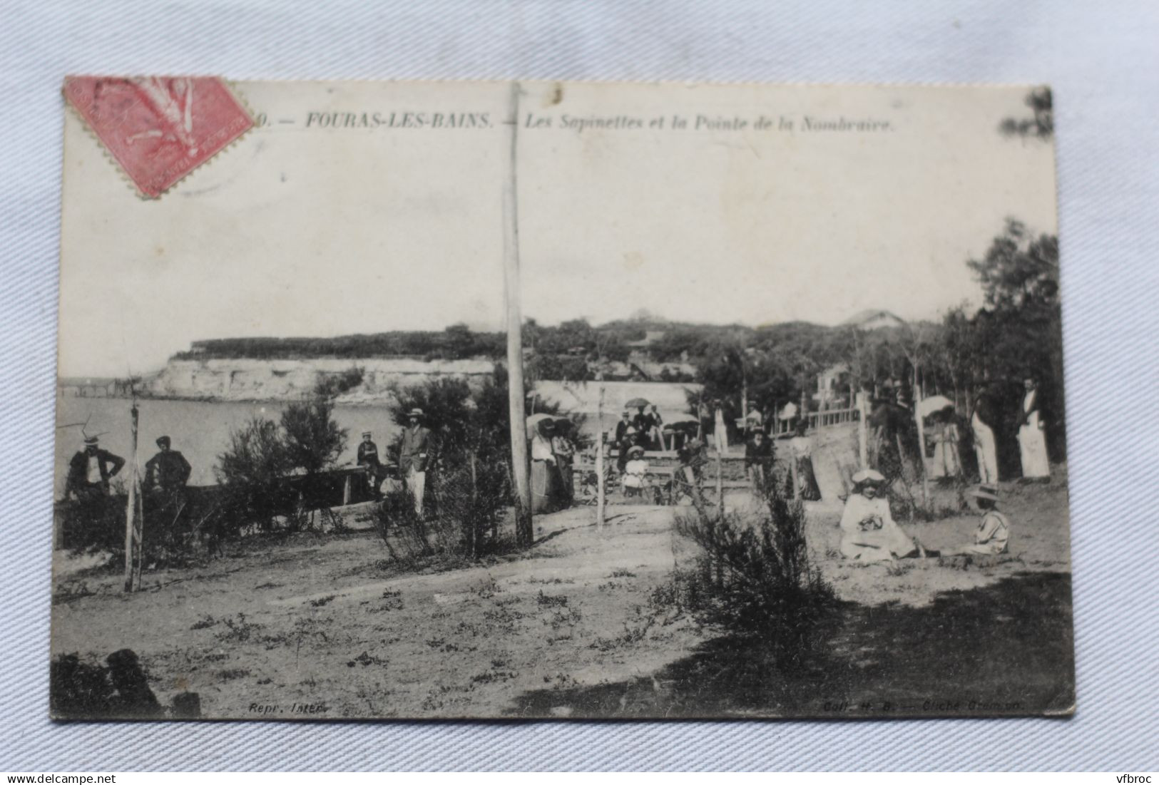 Cpa 1906, Fouras les Bains, les sapinettes et la pointe de la Nombraire, Charente Maritime 17