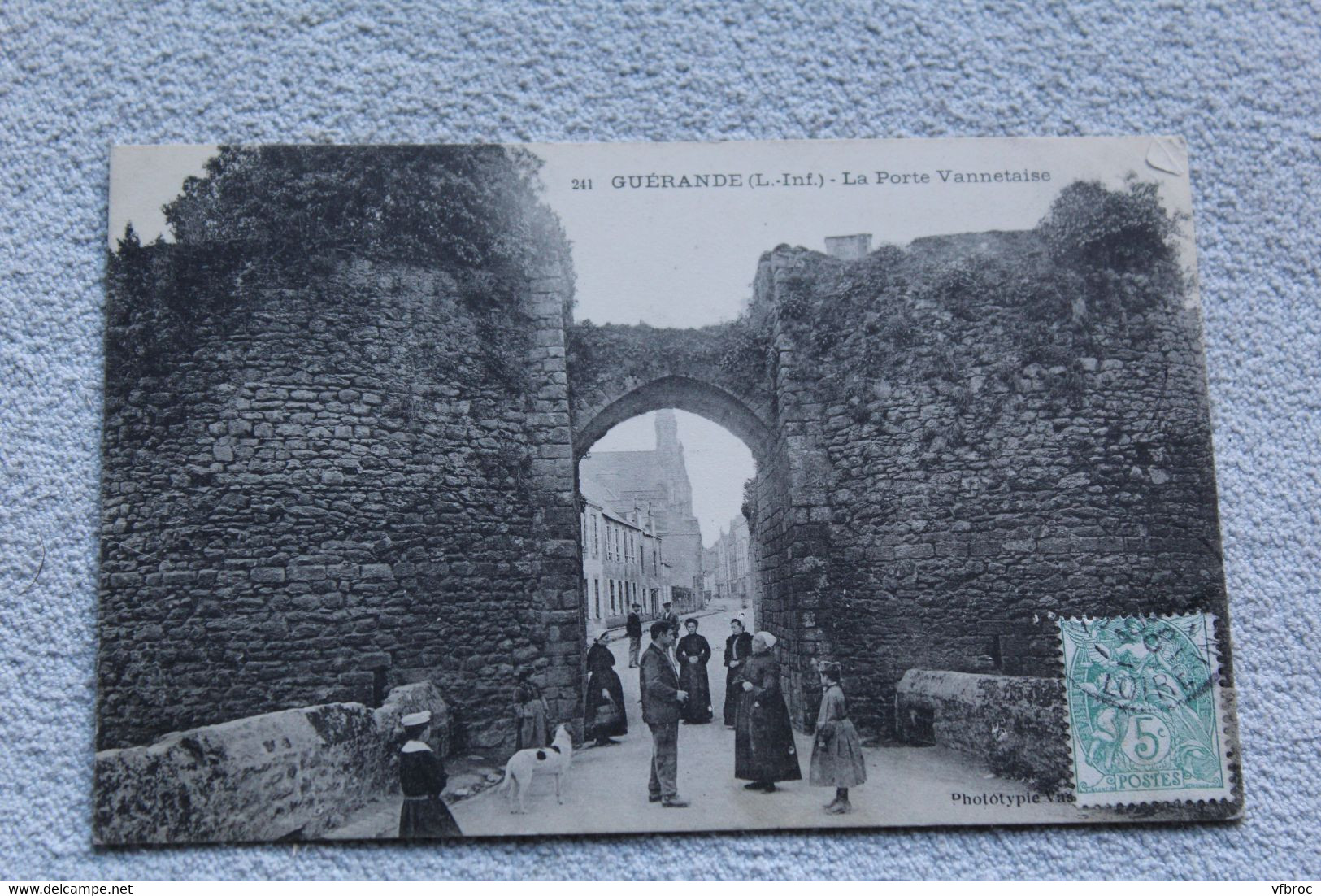 Cpa 1906, Guérande, la porte Vannetaise, Loire atlantique 44