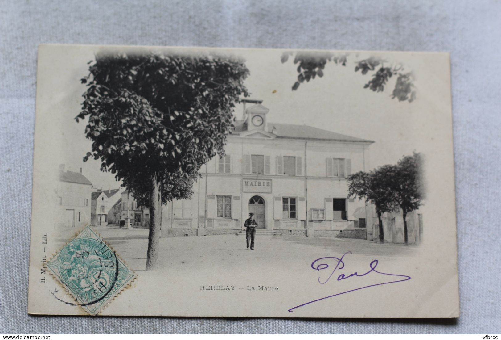 Cpa 1906, Herblay, la mairie, Val d'Oise 95