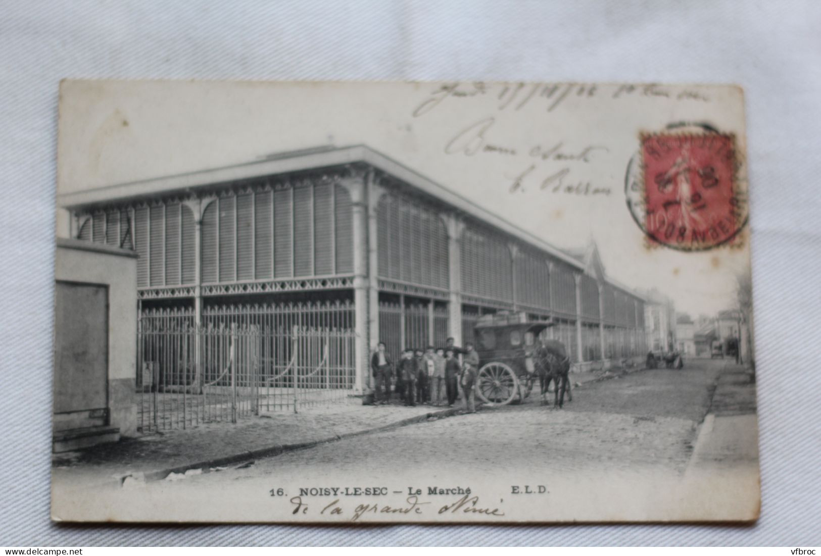 Cpa 1906, Noisy le Sec, le marché, Seine saint Denis 93