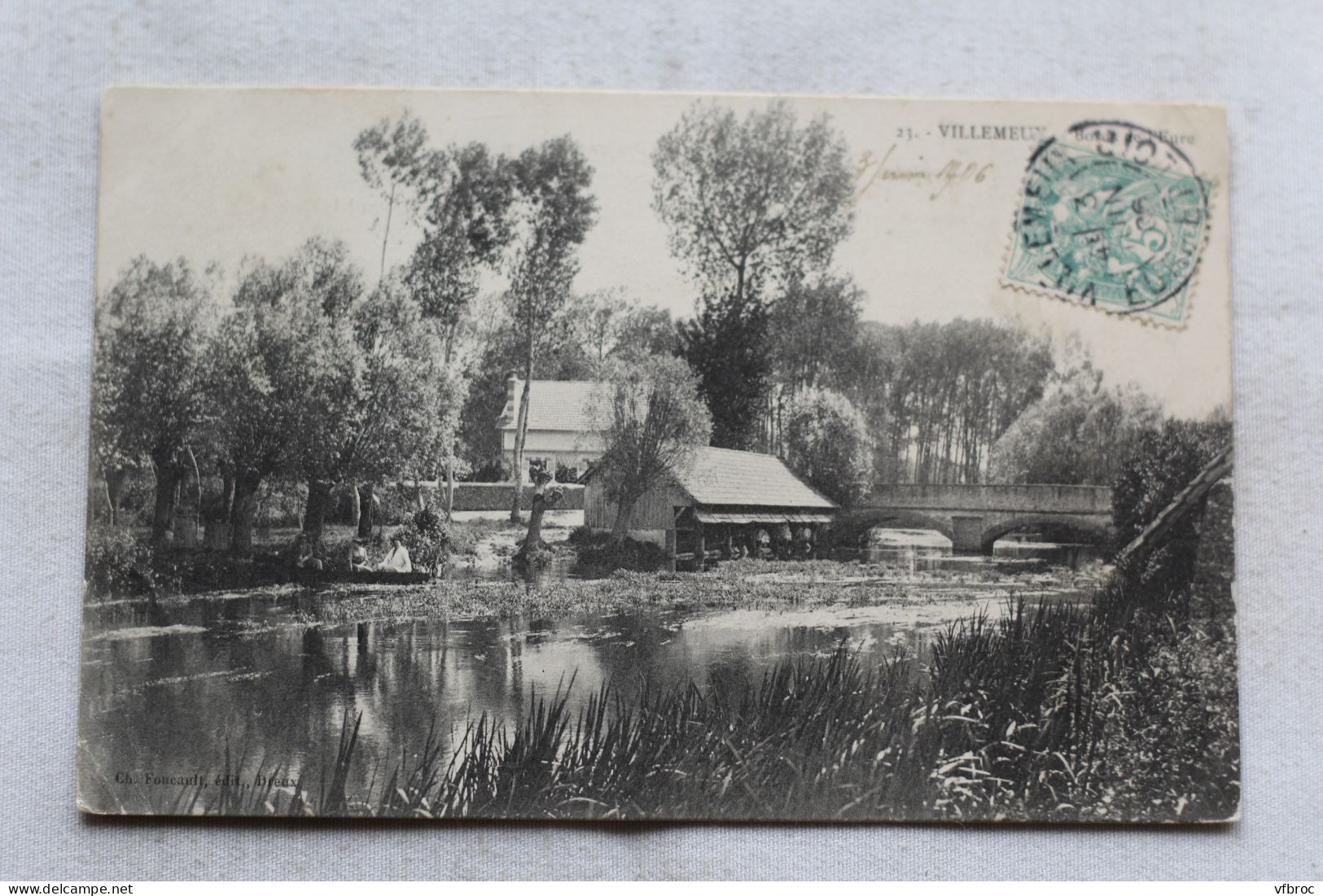 Cpa 1906, Villemeux, bords de l'Eure, Eure et Loir 28
