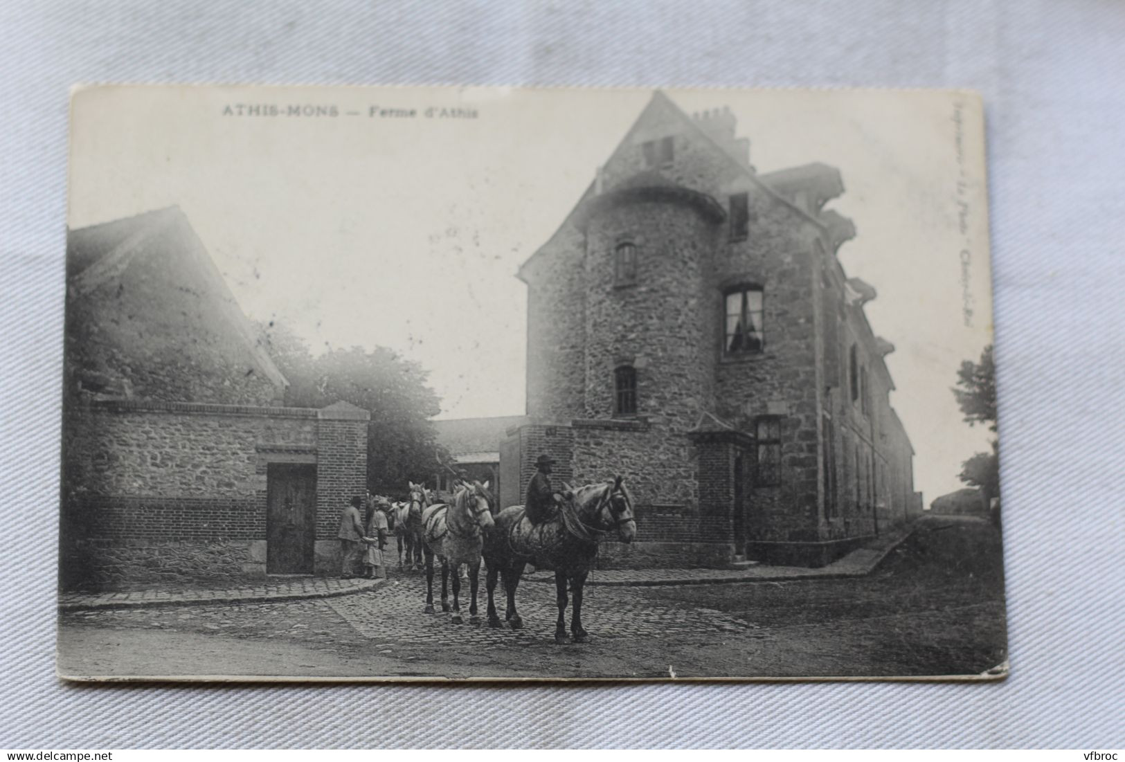 Cpa 1907, Athis Mons, ferme d'Athis, Essonne 91
