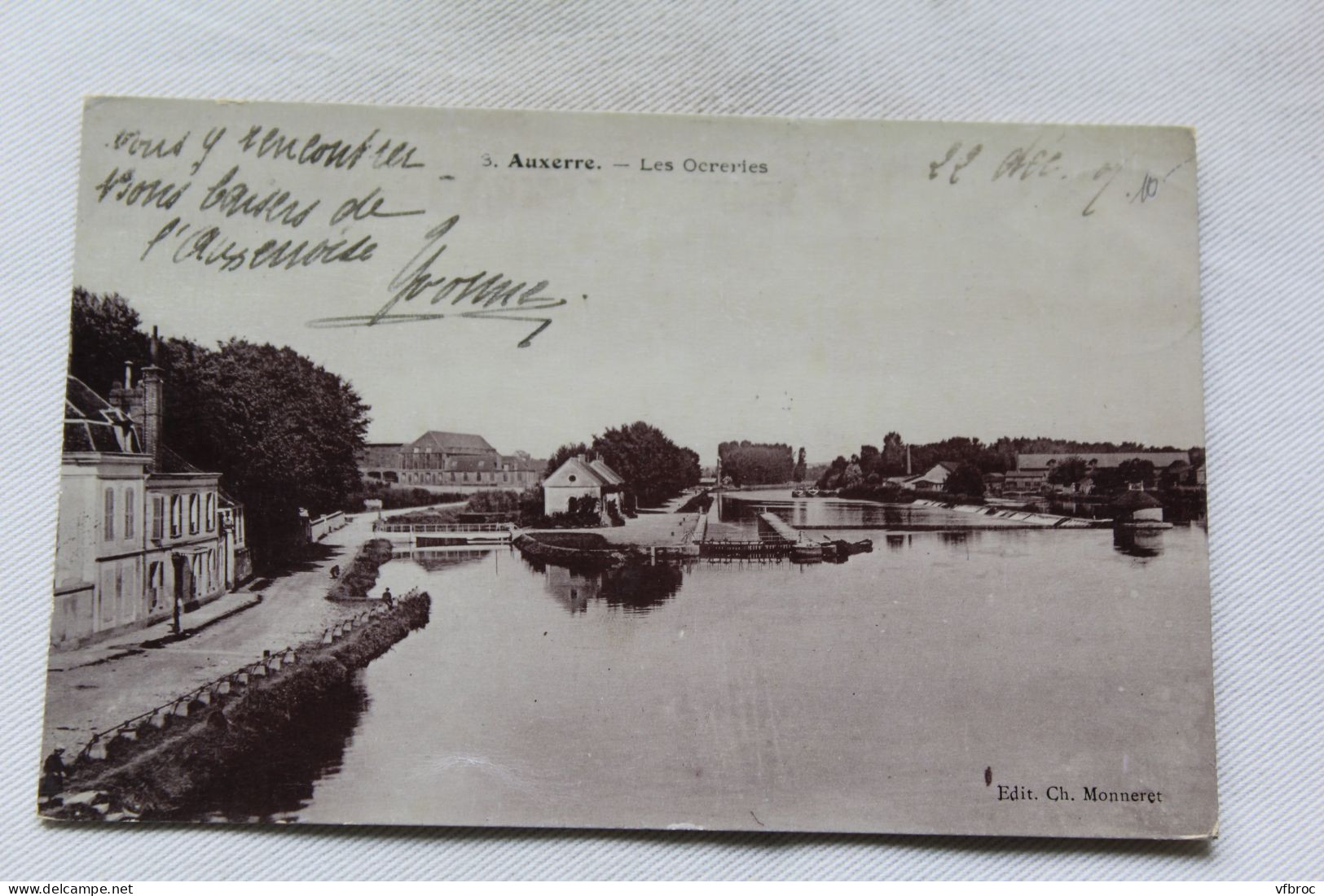 Cpa 1907, Auxerre, les Ocreries, Yonne 89