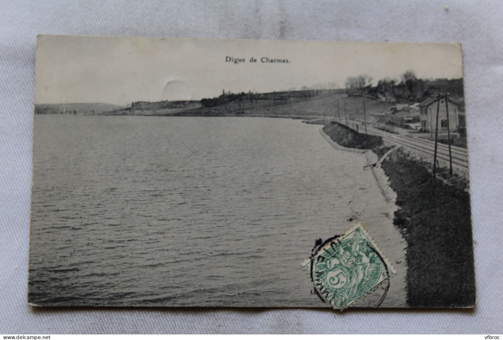 Cpa 1907, digue de Charmes, Haute Marne 52