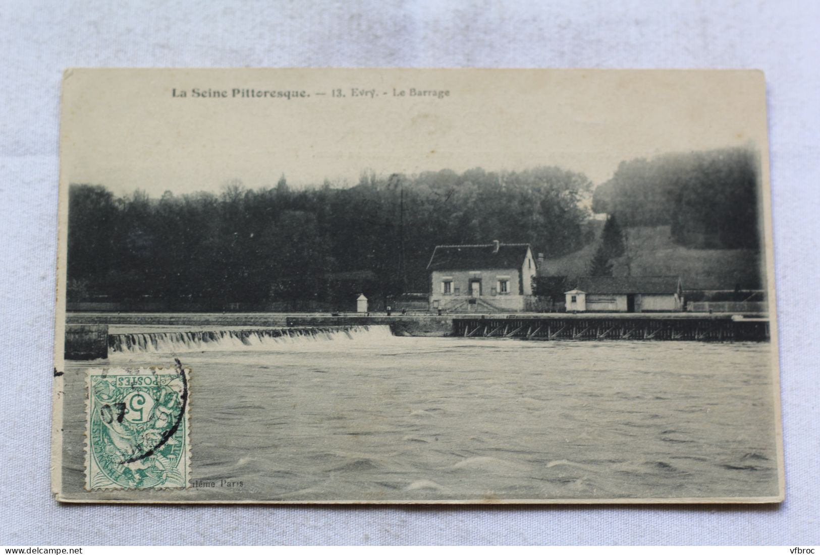 Cpa 1907, Evry, le barrage, Essonne 91