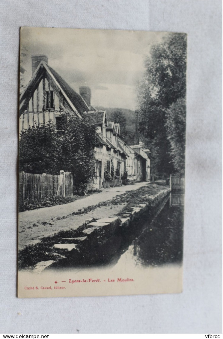 Cpa 1907, Lyons la Forêt, les moulins, Eure 27
