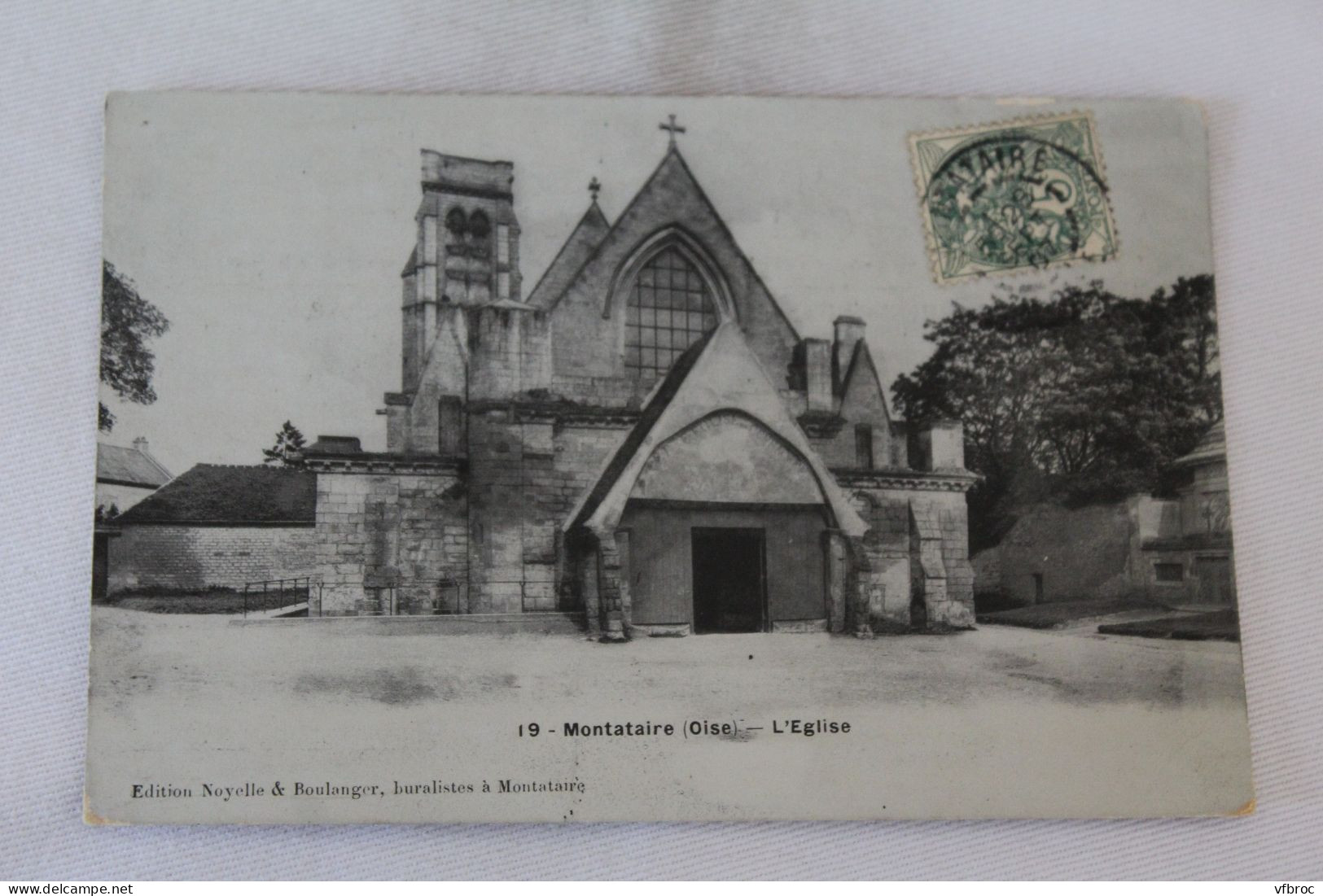 Cpa 1907, Montataire, l'église, Oise 60
