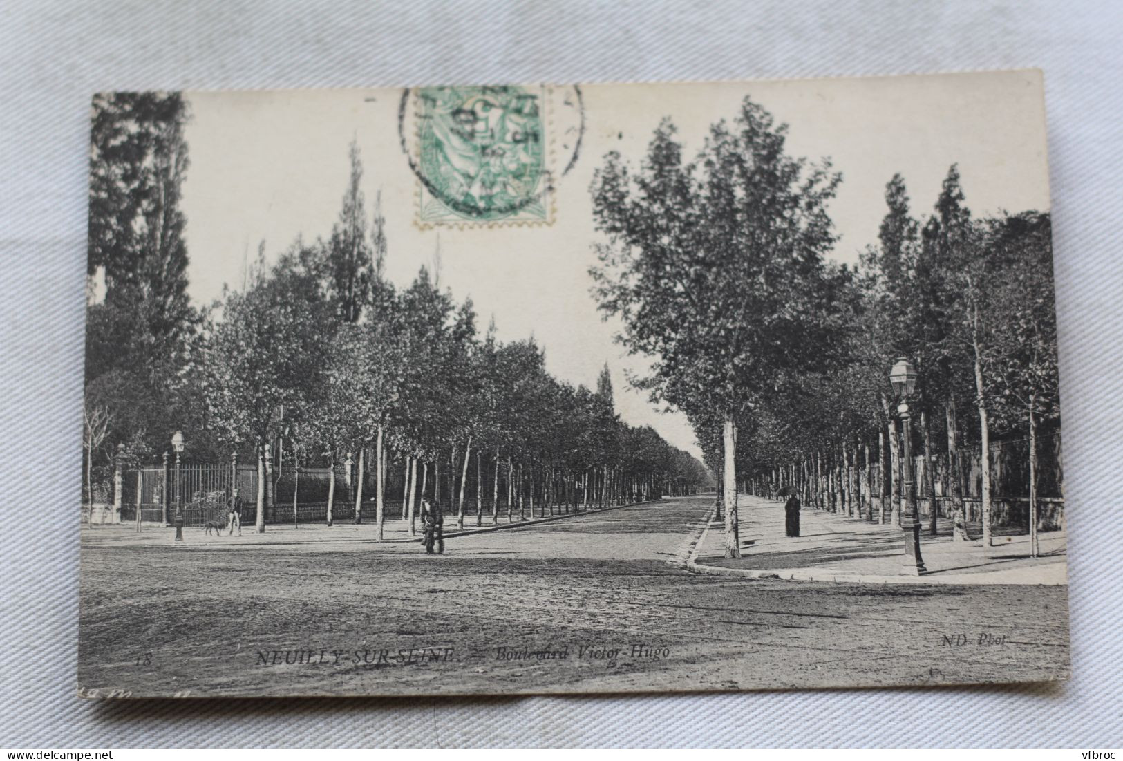 Cpa 1907, Neuilly sur Seine, boulevard Victor Hugo, Hauts de Seine 92