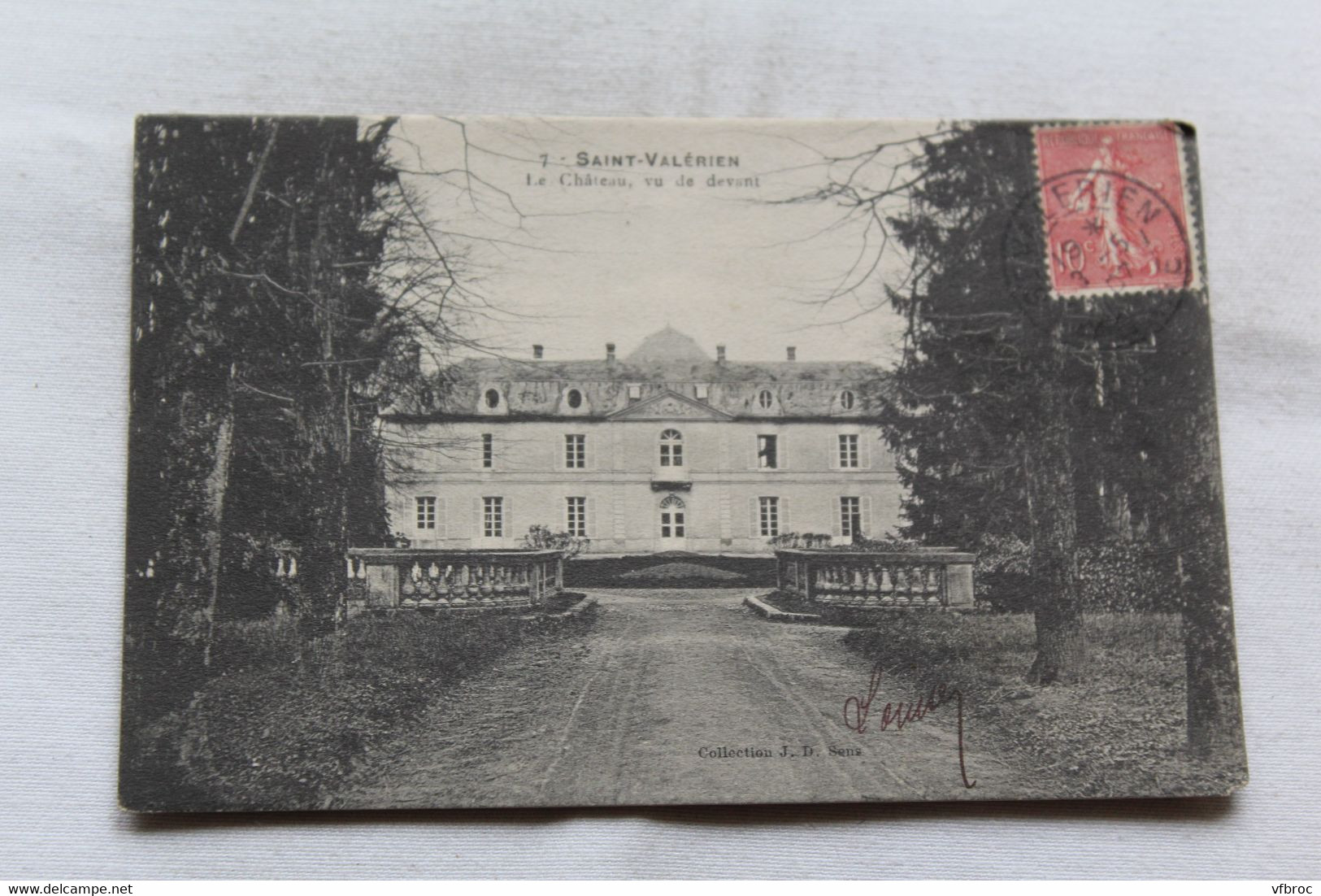 Cpa 1907, Saint Valérien, le château vu de devant, Yonne 89