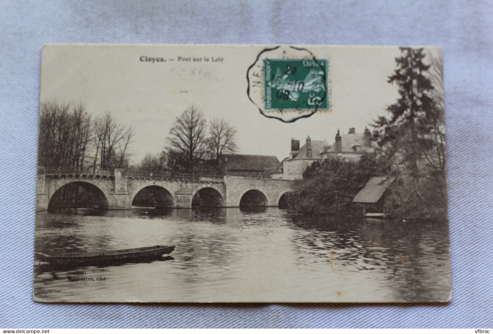 Cpa 1908, Cloyes, pont sur le Loir, Eure et Loir 28