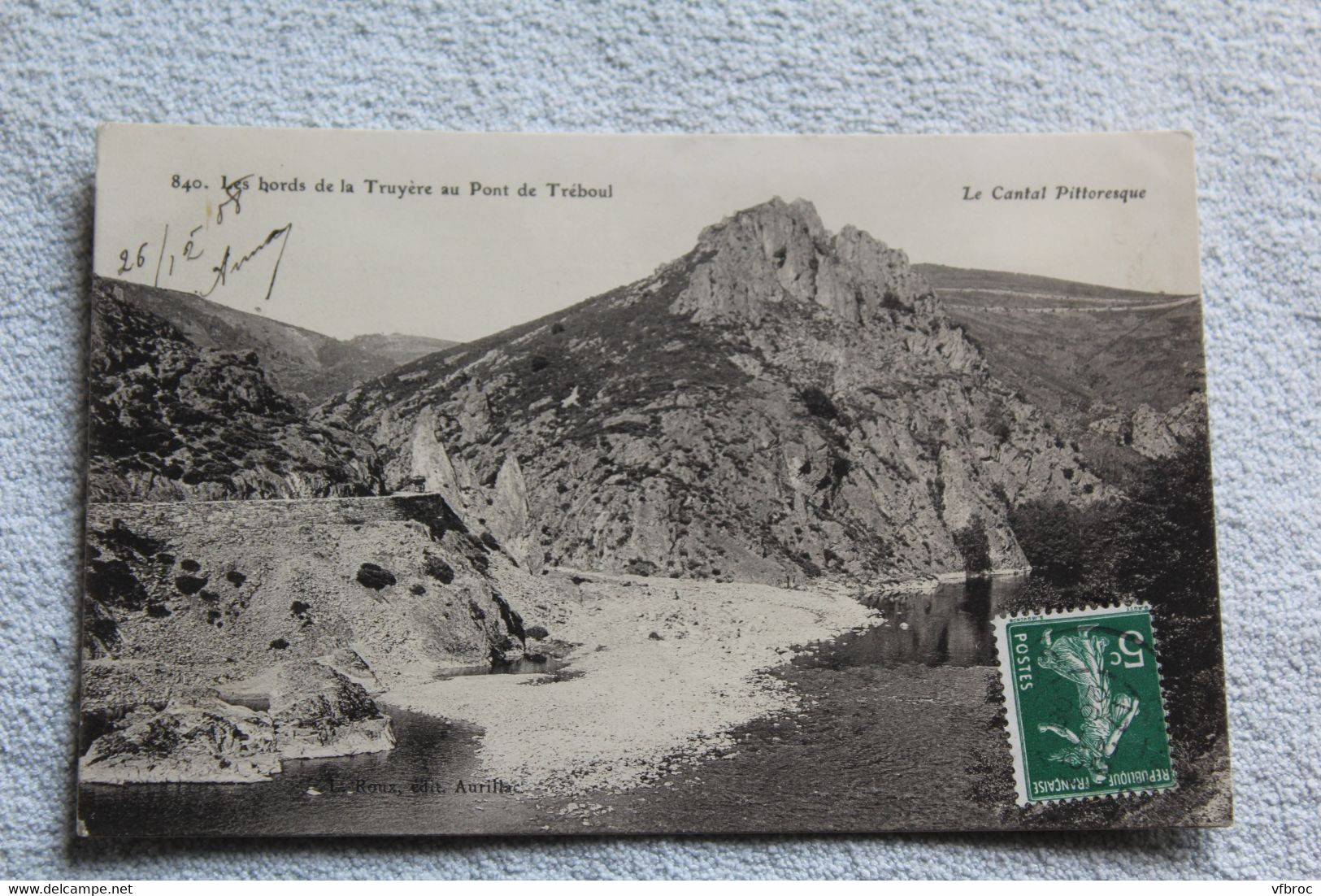 Cpa 1908, les bords de la Truyère au pont de Tréboul, Cantal 15
